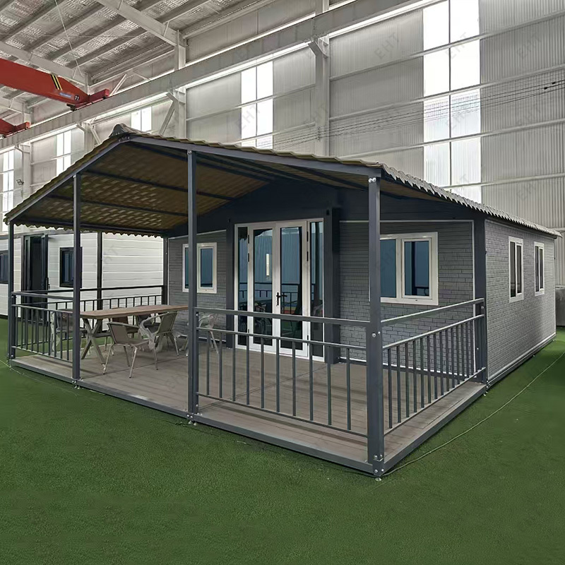 20 Fuß großes, erweiterbares Containerhaus mit zwei Flügeln, vorgefertigte mobile Wohneinheit